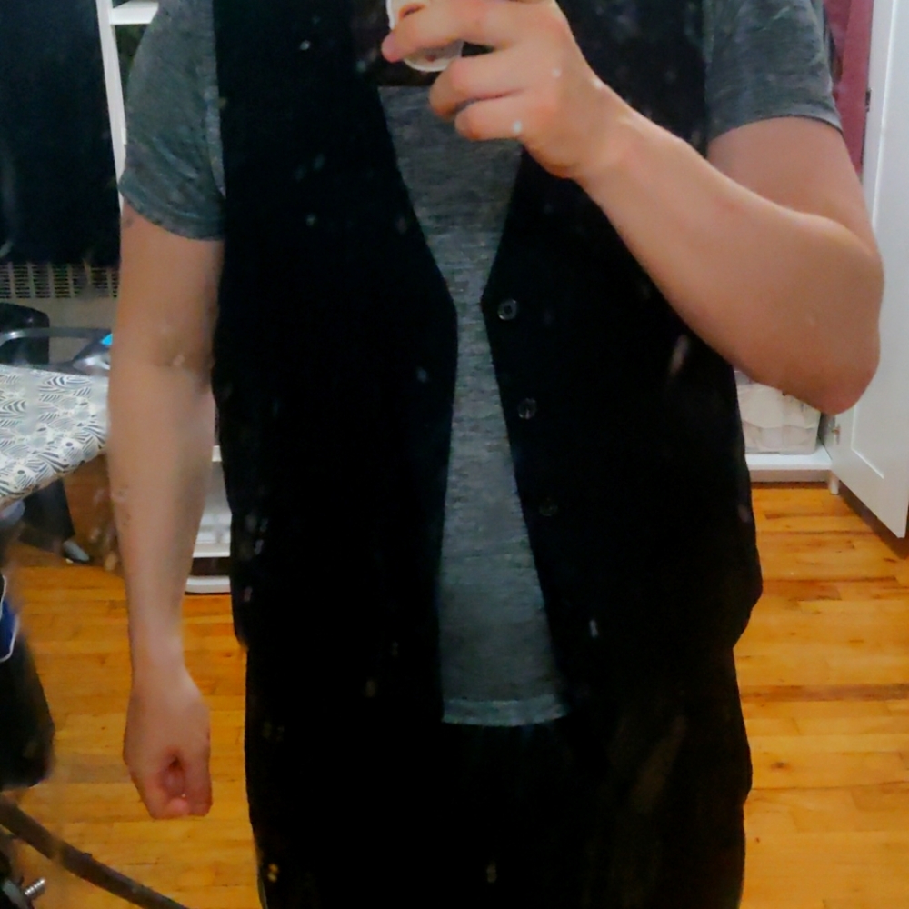 Black Extra Fine Vest that You Can Make it your Own